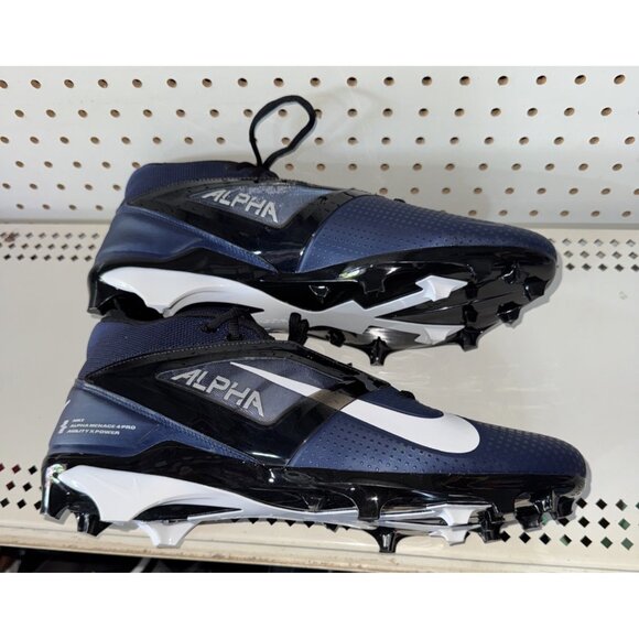 Nike Alpha Menace 4 Pro Mens Football Cleats Size 14 Navy Blue White FD7037-401 - Picture 5 of 8